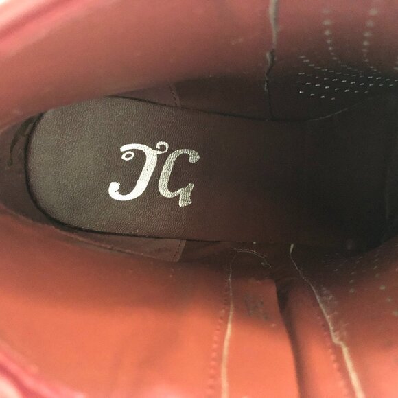 Journee Collection Meleny Ankle Boots Faux Leather Red Bootie Womens Sz 5.5 - Picture 9 of 10